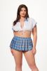3 Pc School Girl Costumes With Top a Skirt and  Matching Thong  Panty