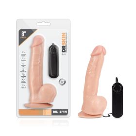 Dr. Skin (Option: Dr. Spin  8 Inch Gyrating Realistic Dildo  Vanilla)